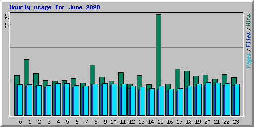 Hourly usage for June 2020