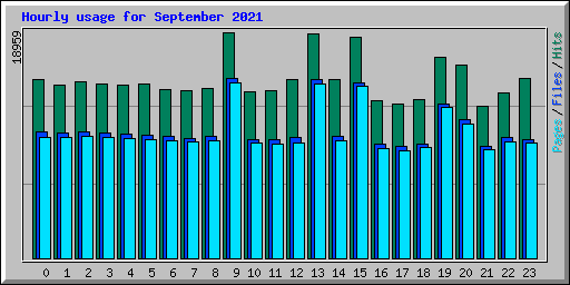 Hourly usage for September 2021