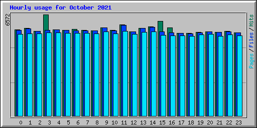 Hourly usage for October 2021