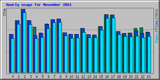 Hourly usage for November 2021