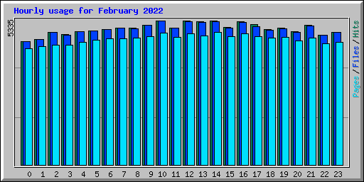 Hourly usage for February 2022